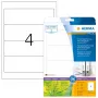 Etiquetas de impressora autocolantes HERMA 10746 branco 19,2x6,1 cm 80 etiquetas