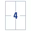 Avery Zweckform C32252-25 postais perfurados de dupla face, 148 x 105 mm, 170 g/m², branco mate, 100 cartões