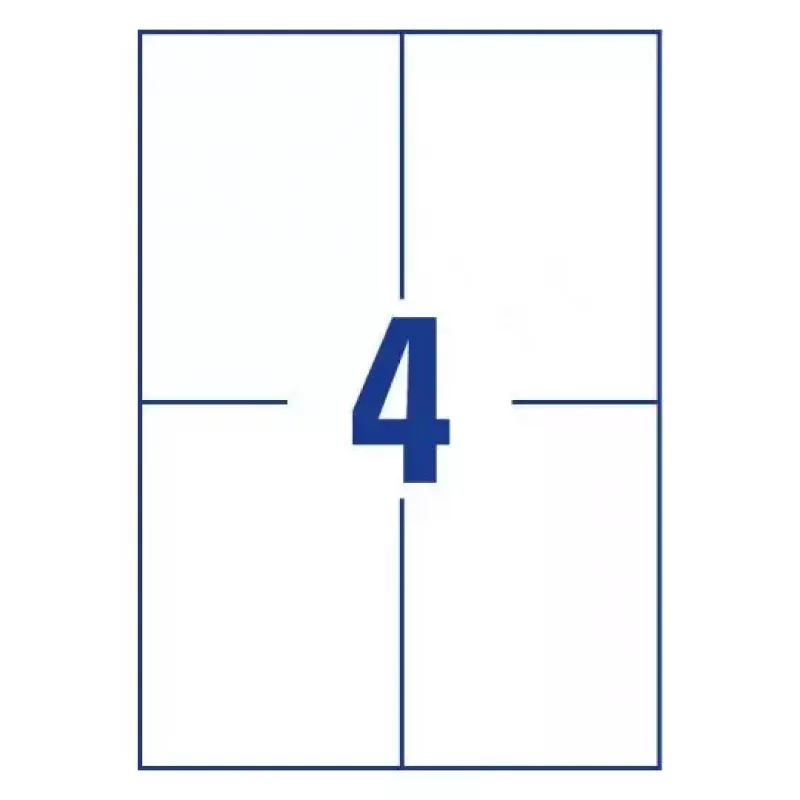 Avery Zweckform C32252-25 postais perfurados de dupla face, 148 x 105 mm, 170 g/m², branco mate, 100 cartões