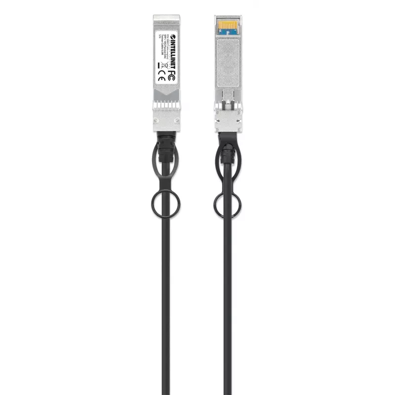 Intellinet 508377 cabo twinax passivo 10G SFP+ de ligação direta, 0,5 m, preto