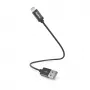 Cabo de carregamento Hama, USB-A - Lightning, 0,2 m, nylon, preto