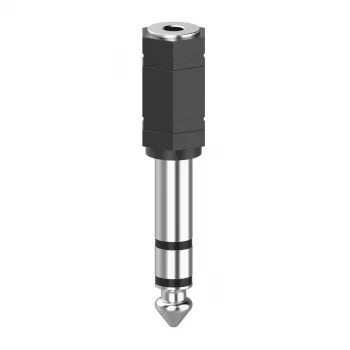 Adaptador de cabo Hama 00205194 3,5 mm para 6,3 mm preto prateado
