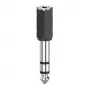 Adaptador de cabo Hama 00205194 3,5 mm para 6,3 mm preto prateado