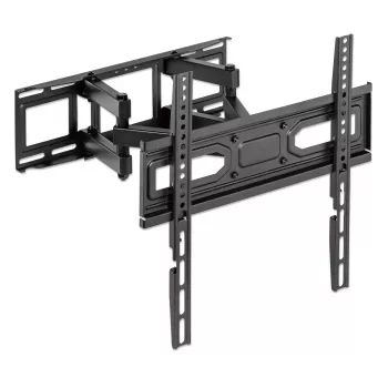 Suporte de parede Manhattan para TV e monitores (Full Motion), para ecrãs de 32 polegadas a 55 polegadas, compatibilidade VESA: todos entre 100x100mm e 400x400mm - verifique as dimensões dos quatro orifícios de montagem na parte de trás do ecrã para garantir que encaixa, máx. 40 kg, preto, suporte, garantia vitalícia