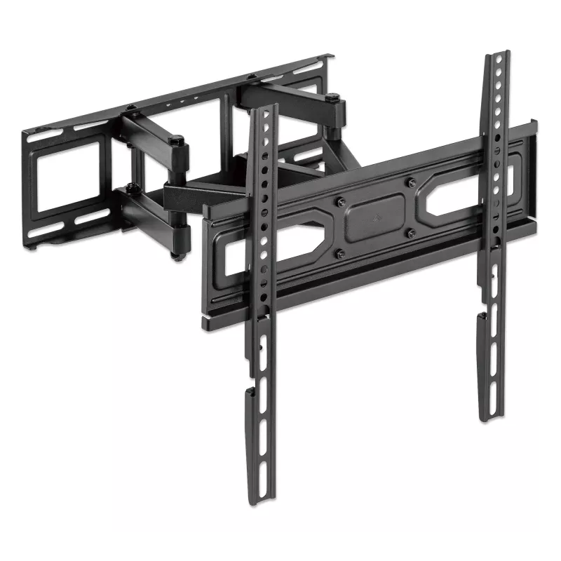 Suporte de parede Manhattan para TV e monitores (Full Motion), para ecrãs de 32 polegadas a 55 polegadas, compatibilidade VESA: todos entre 100x100mm e 400x400mm - verifique as dimensões dos quatro orifícios de montagem na parte de trás do ecrã para garantir que encaixa, máx. 40 kg, preto, suporte, garantia vitalícia