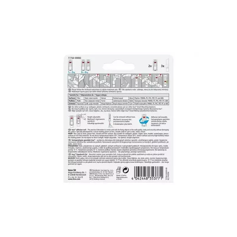 Gancho universal TESA 77764 Indoor branco 2 unid.