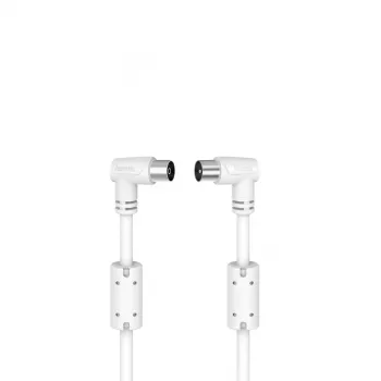 Cabo coaxial Hama 00205058 5 m branco conector coaxial