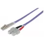 Intellinet 750936 cabo de ligação de fibra ótica, LC para SC, multimodo OM4, 50/125 µm, 3 m