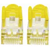 Cabo de rede patch Intellinet, cabo Cat7/fichas Cat6A, 2 m, amarelo, cobre, S/FTP, LSOH/LSZH, PVC, RJ45, contactos banhados a ouro, sem patilha, bainha de proteção contra dobras, garantia vitalícia
