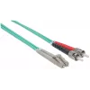 Cabo patch de fibra ótica Intellinet, OM3, ST/LC, 1 m, água, duplex, multimodo, 50/125 µm, LSZH, fibra ótica, garantia vitalícia