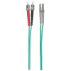 Cabo patch de fibra ótica Intellinet, OM3, ST/LC, 2 m, água, duplex, multimodo, 50/125 µm, LSZH, fibra ótica, garantia vitalícia
