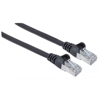 Cabo de rede patch Intellinet, Cat6, 20 m, preto, cobre, S/FTP, LSOH/LSZH, PVC, RJ45, contactos banhados a ouro, patilha protegida, bainha, garantia vitalícia