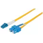 Intellinet 473729 cabo de ligação de fibra ótica, LC para SC, monomodo OS2, 9/125 µm, 5 m, livre de halogéneos, amarelo