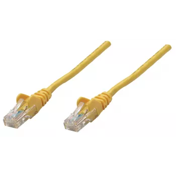 Cabo de rede patch Intellinet, Cat6, 1,5 m, amarelo, cobre, S/FTP, LSOH/LSZH, PVC, RJ45, contactos banhados a ouro, proteção contra dobras sem patilha, proteção da ficha moldada, garantia vitalícia