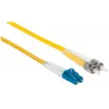 Cabo patch de fibra ótica Intellinet, OS2, LC/ST, 2 m, amarelo, duplex, monomodo, 9/125 µm, LSZH, fibra, garantia vitalícia