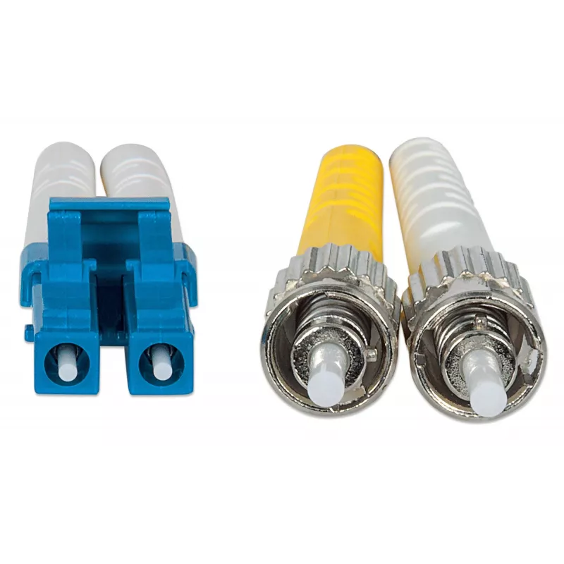 Cabo patch de fibra ótica Intellinet, OS2, LC/ST, 2 m, amarelo, duplex, monomodo, 9/125 µm, LSZH, fibra, garantia vitalícia
