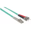 Cabo patch de fibra ótica Intellinet, OM3, ST/LC, 5 m, água, duplex, multimodo, 50/125 µm, LSZH, fibra, garantia vitalícia