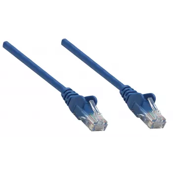 Cabo de rede patch Intellinet, Cat6, 1,5 m, azul, cobre, S/FTP, LSOH/LSZH, PVC, RJ45, contactos banhados a ouro, proteção do encaixe, bainha anti-dobra, garantia vitalícia