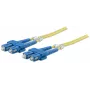 Cabo de patch de fibra ótica Intellinet, OS2, SC/SC, 5 m, amarelo, duplex, monomodo, 9/125 µm, LSZH, fibra ótica, garantia vitalícia