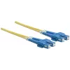 Cabo de patch de fibra ótica Intellinet, OS2, SC/SC, 5 m, amarelo, duplex, monomodo, 9/125 µm, LSZH, fibra ótica, garantia vitalícia