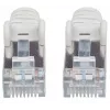 Intellinet 741217 cabo de ligação de alto desempenho, RJ45 para RJ45, cabo em bruto Cat7 / fichas Cat6A, S/FTP, 30 m, sem halogéneos, moldado, sem encaixe saliente, cinzento