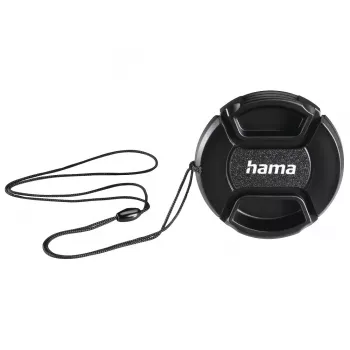 Tampa de objetiva Hama Smart-Snap 4,9 cm preta para máquina fotográfica digital