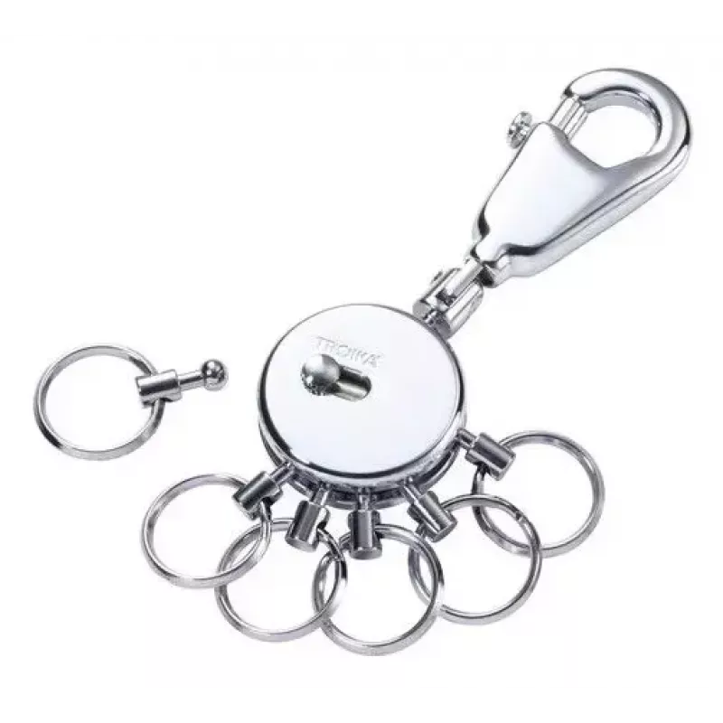 TROIKA PATENT KYR60/CH porta-chaves, prateado, brilhante
