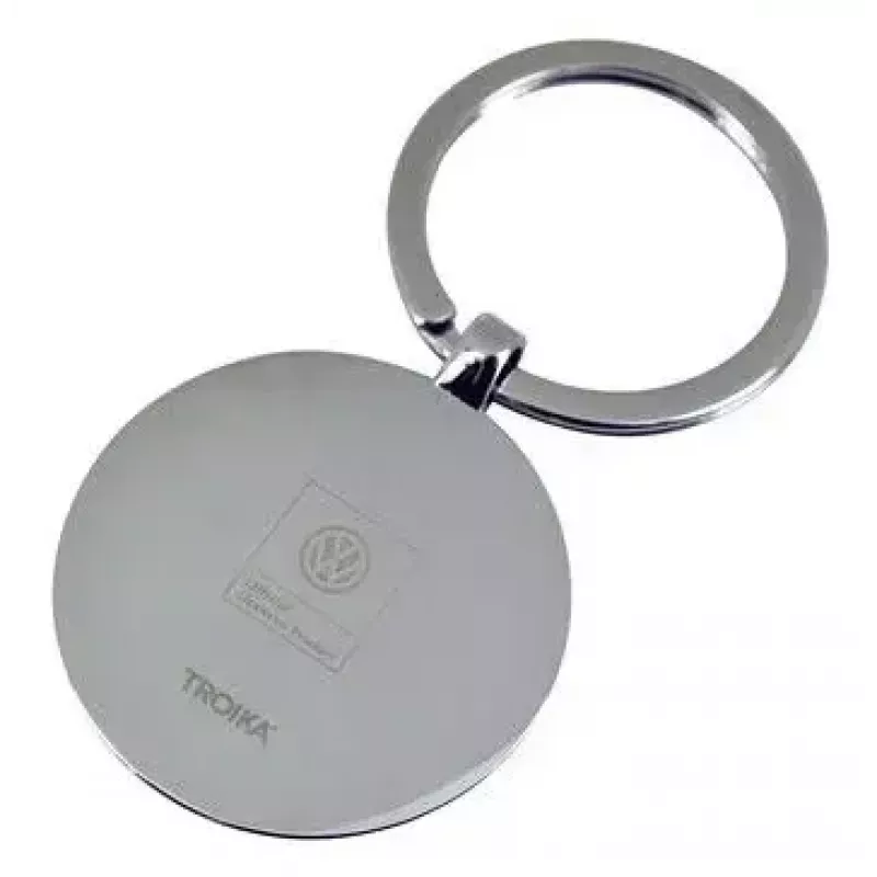 Porta-chaves TROIKA VW VOLKSWAGEN KEYRING preto prateado metal 37x74x7 mm