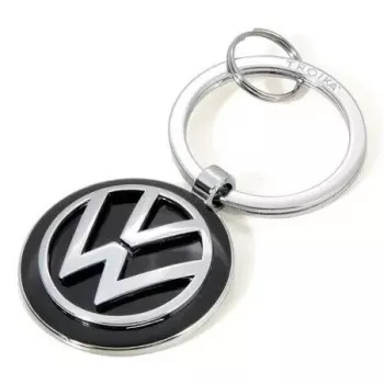 Porta-chaves TROIKA VW VOLKSWAGEN KEYRING preto prateado metal 37x74x7 mm