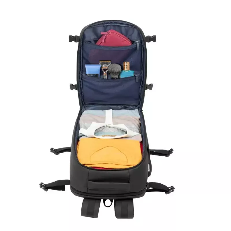 Mochila de lazer Rivacase Tegel 8465 preta poliéster ecológica