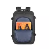 Mochila de lazer Rivacase Tegel 8465 preta poliéster ecológica