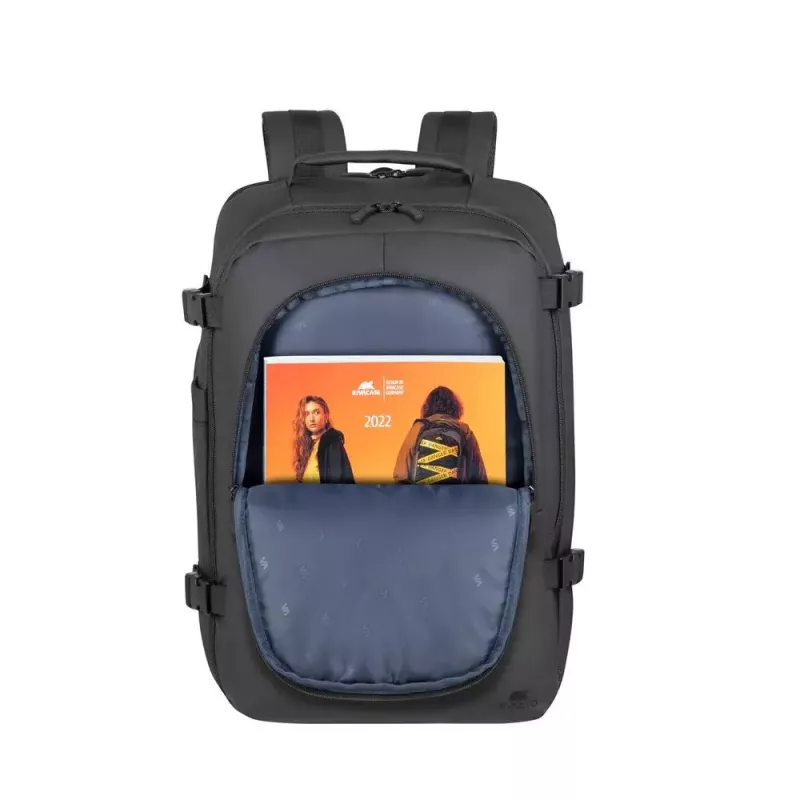 Mochila de lazer Rivacase Tegel 8465 preta poliéster ecológica