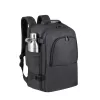 Mochila de lazer Rivacase Tegel 8465 preta poliéster ecológica