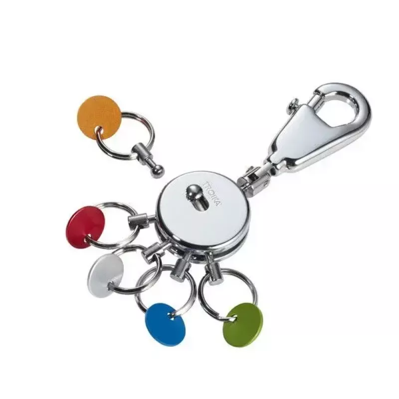 Porta-chaves TROIKA PATENT/Colour KYR61/CH multicolor prateado latão