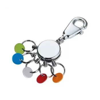 Porta-chaves TROIKA PATENT/Colour KYR61/CH multicolor prateado latão