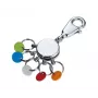 Porta-chaves TROIKA PATENT/Colour KYR61/CH multicolor prateado latão