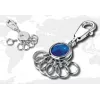 Porta-chaves TROIKA AROUND THE WORLD azul prateado metal 25x90x9mm