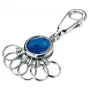 Porta-chaves TROIKA AROUND THE WORLD azul prateado metal 25x90x9mm