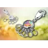 Porta-chaves TROIKA COLOURFUL LEAVES multicolor prateado metal