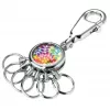 Porta-chaves TROIKA COLOURFUL LEAVES multicolor prateado metal