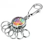Porta-chaves TROIKA COLOURFUL LEAVES multicolor prateado metal