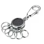 Porta-chaves TROIKA preto VISION preto prateado metal 25mm 90mm 9mm