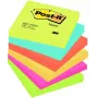 Notas adesivas quadradas 3M M654TFEN azul verde laranja rosa amarelo