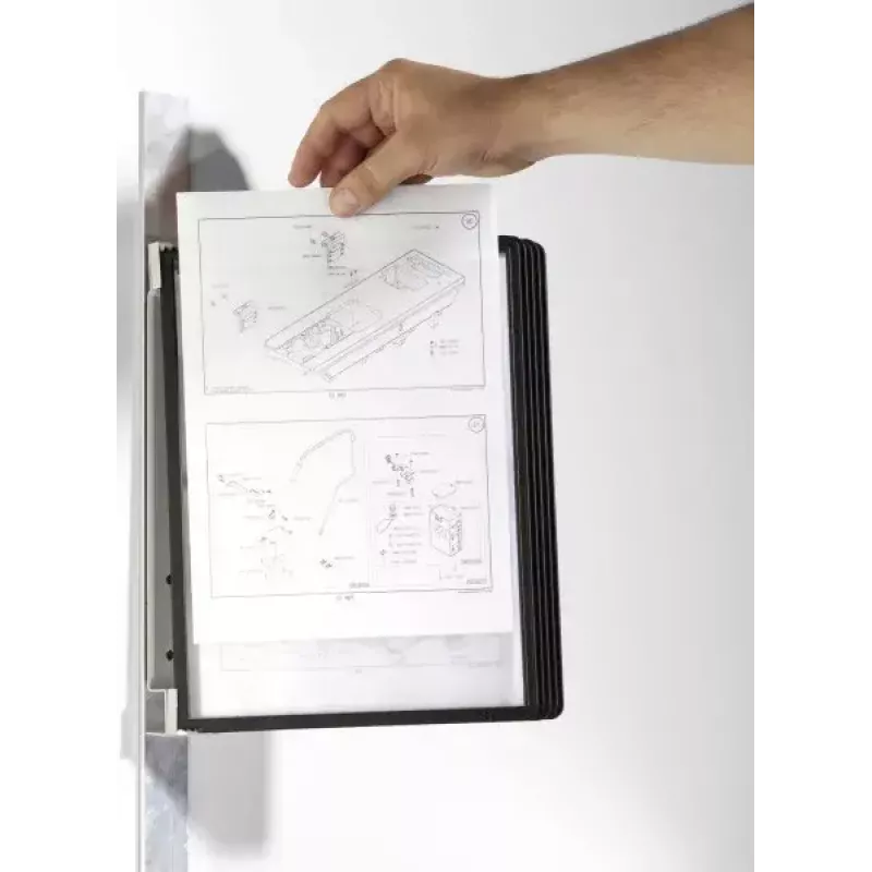 Carrossel de exposição de documentos vertical A4 Durable Vario magnet wall 5