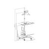 Carrinho multimédia Equip 17 inch-32 inch monitor único estação de trabalho móvel