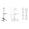 Carrinho multimédia Equip 17 inch-32 inch monitor único estação de trabalho móvel