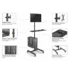 Carrinho multimédia Equip 17 inch-32 inch monitor único estação de trabalho móvel