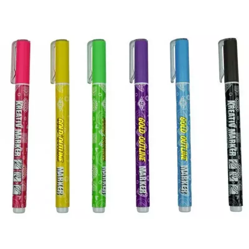 Marcador WEDO 252 700699 6 unidades preto azul verde magenta lilás amarelo