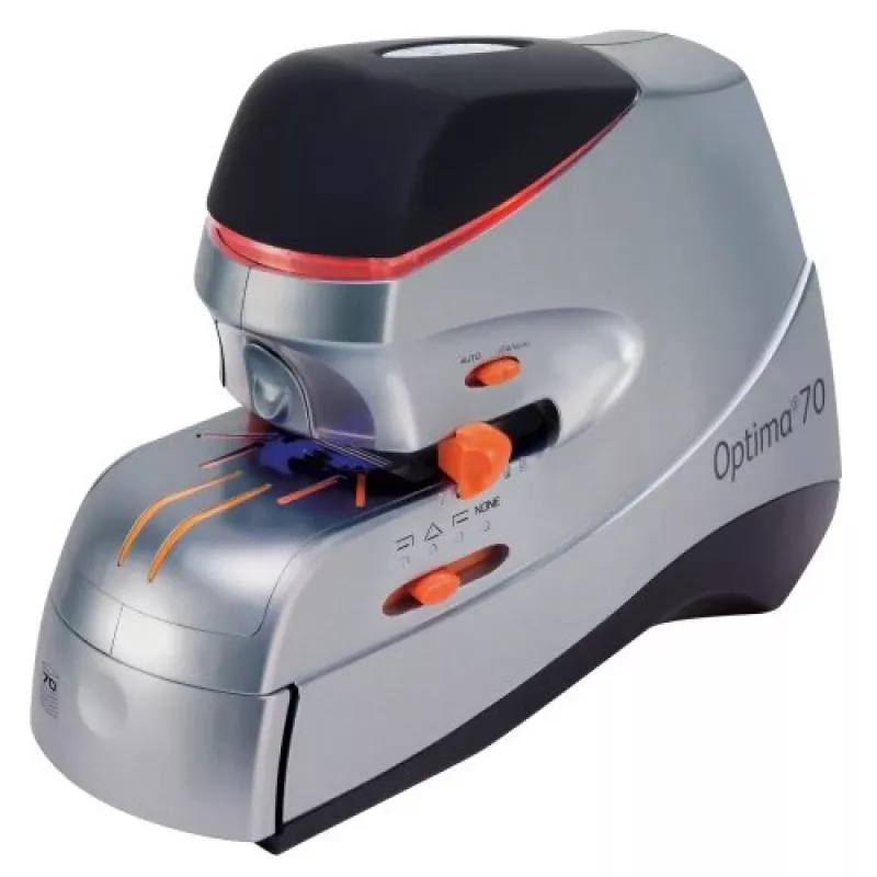 Rexel Optima 70 agrafador elétrico, 70 folhas, metal, preto/prateado/laranja