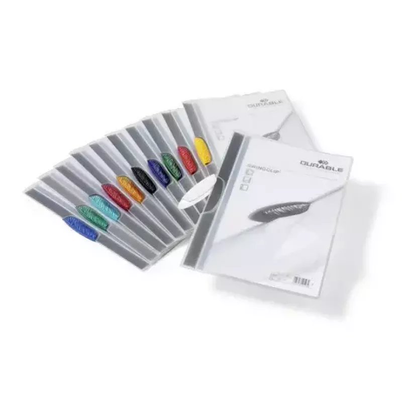 Pasta de arquivo com clip Durable Swingclip (polipropileno, branco)